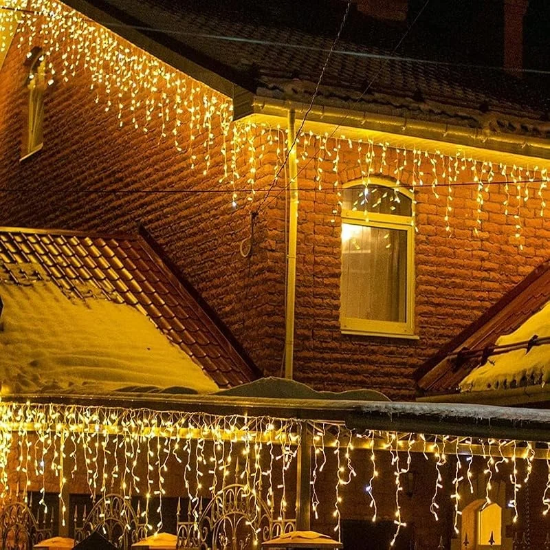 Marke: LEDYA LEDYA Eisregen Lichterkette Außen, 18m Weihnachtsbeleuchtung Warmweiß