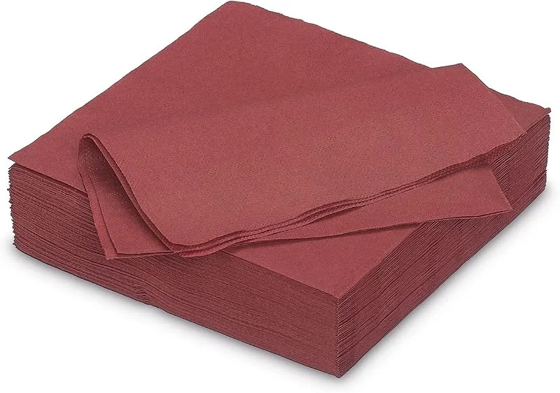 Marke: AVA Servietten aus Papier 33x33cm 50 Stück - FARBAUSWAHL in 25x25, 33x33, 40x40cm - Einweg Tischservietten 2-lagig - Einfarbige Papierservietten für Hochzeit, Geburtstag und Alltag - Weinrot — Advent und Tisch