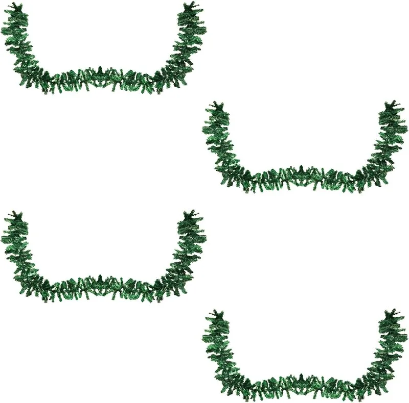 Besuche den Mojawo-Store Mojawo 4 Stück Künstliche Weihnachtsgirlande Tannengirlande Girlande je 270cm Innen + Aussen Weihnachtsdekoration Weihnachtsschmuck Fensterdekoration