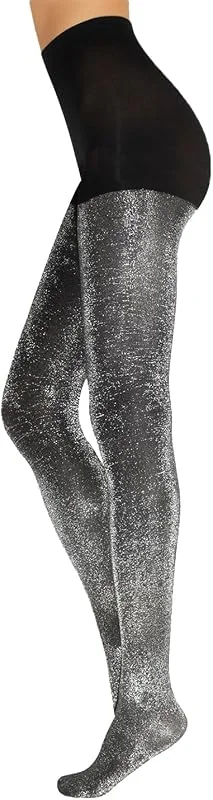 Besuche den CALZITALY-Store CALZITALY Lurex Blickdichte Strumpfhose, Gold, Silber, Kupfer, Blau, Bordeaux, Leopard, Glänzende Strumpfhose, Gepunktete Strumpfhose, S, M, L, XL, 20, 60 DEN, Made in Italy — Weihnachtsmode