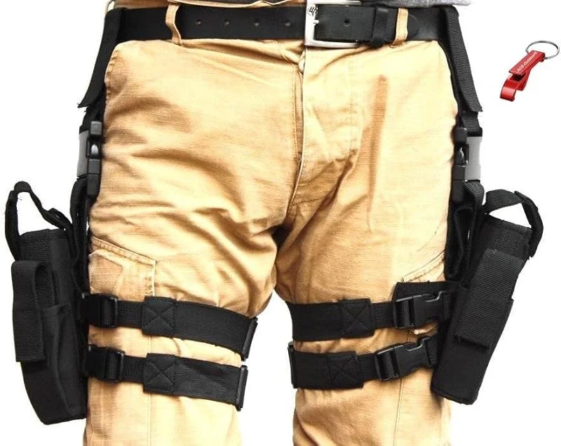 Marke: AOS-Outdoor AOS-Outdoor Tiefziehholster Set Rechts + Links Beinholster Flaschenöffner — Wein und Festtafel