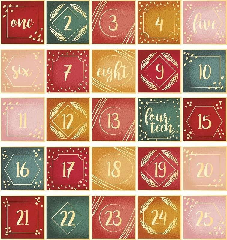 Besuche den FOTOFOL-Store Adventszahlen Aufkleber Zahlen - Sticker - Adventskalender selber basteln. Weihnachten Zeit (Set 2) — Advent und Tisch