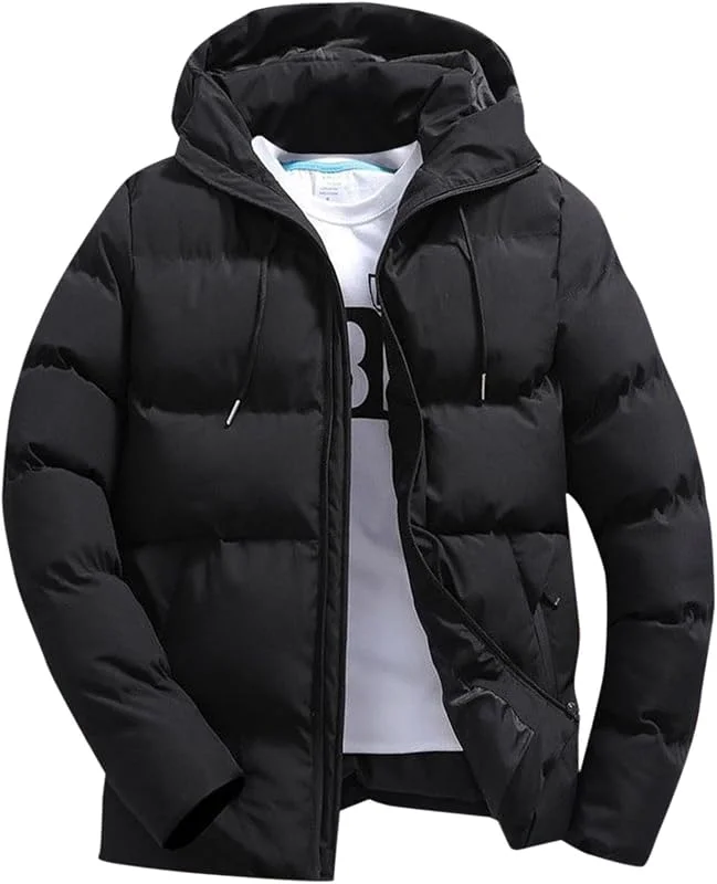 Marke: Generisch Winterjacke Herren Steppjacke Warme Übergangsjacke Winter Puffer Jacke Daunenjacke Wandern Wintermantel Herbst Winterparka Bequeme Softshelljacke Outdoor Leichte Pufferjacke Mit Kapuze Taschen — Weihnachtsmode