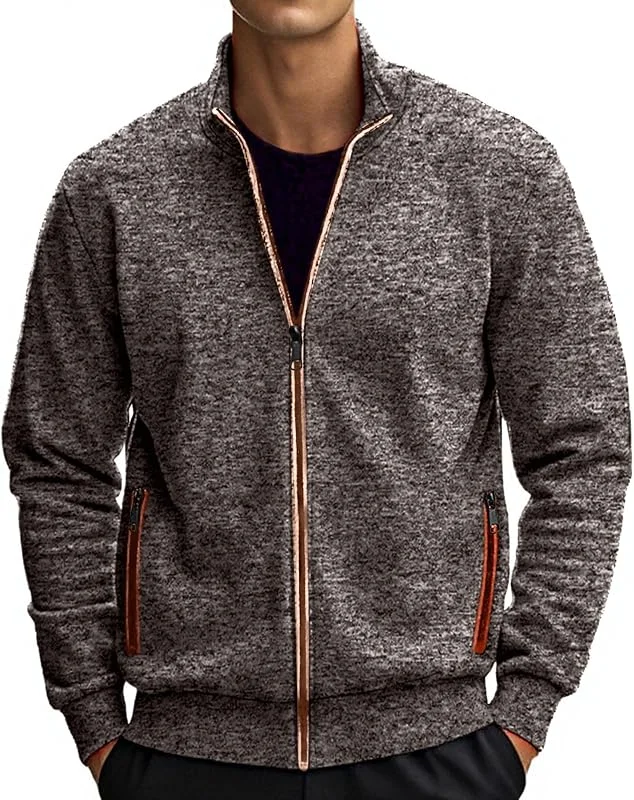 Marke: Generisch Generisch Sweatjacke Herren Reissverschluss Ohne Kapuze Klassisch Sportjacke Leichte Jacke Stehkragen Herrenjacke Trainingsjacke Strickjacke Mit Taschen Freizeitjacke Laufjacke Langarm Übergangsjacke — Heizkleidung