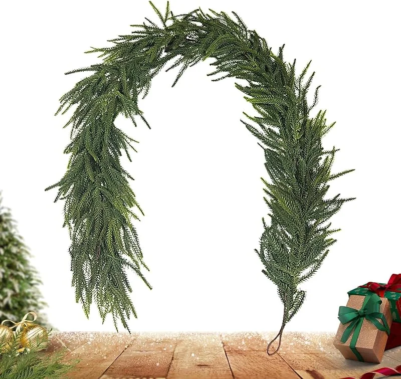 Marke: Generisch Weihnachts-Kiefern-Girlande Realistischer Kunstdeko — Weihnachtsdeko