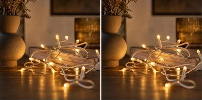 Besuche den hellum-Store hellum Lichterkette innen Mini LED, 20 LEDs warmweiß, 2, 85 m beleuchtete Länge, weißes Kabel, Lichterkette mit Stecker für Weihnachtsbaum, Fenster und Tischdeko, <59lm 579116 (Packung mit 2) — Weihnachtsdeko