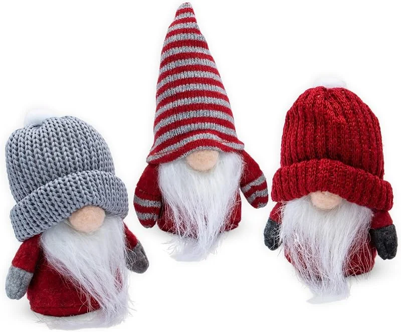 Besuche den Spetebo-Store Spetebo Weihnachtswichtel Figur mit Pudelmütze 13 cm - 3er Set - Wichtelmännchen Dekofigur aus Stoff zum Hinstellen - Weihnachten Advent Winter Tisch Deko Aufsteller Kobold Elf — Advent und Tisch