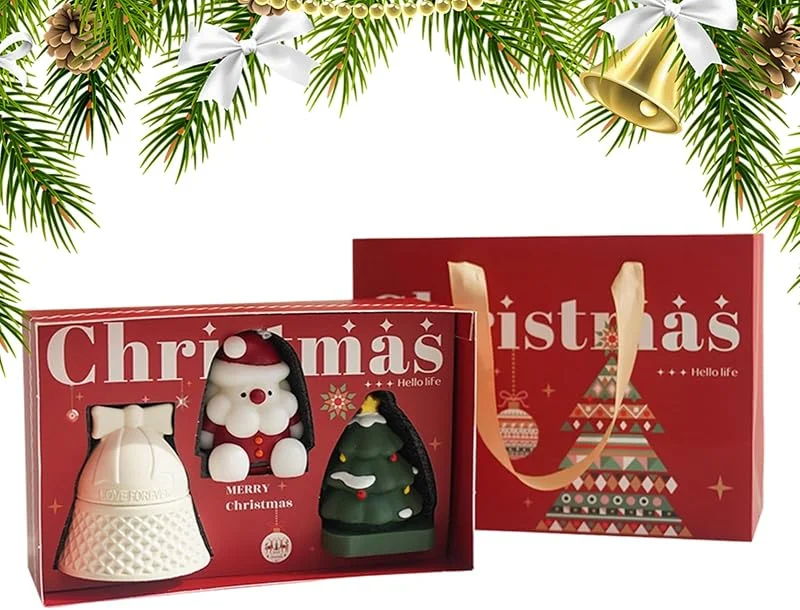 Marke: Generisch Weihnachtliche Duftkerzen 3 Stück In Glockenform Weihnachtsbaum Cartoon — Kerzenlicht Abendessen