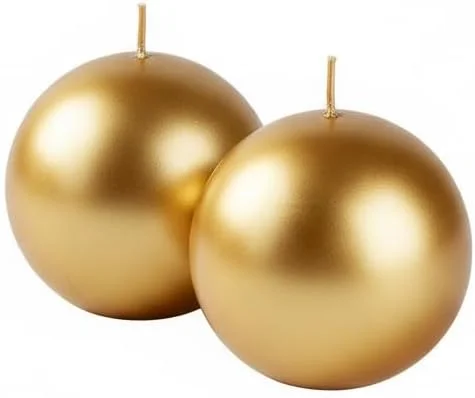 Marke: Cereria Di Giorgio Cereria di Giorgio risthò Kerzen Kugel, Wachs, Gold, 4.5 x 4.5 x 4.5 cm, 12 Einheiten — Advent und Tisch
