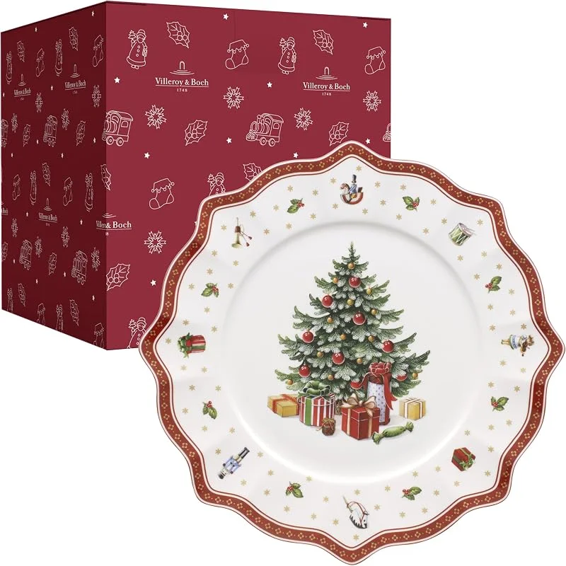 Villeroy & Boch - Toy's Delight Platzteller 34, 5 cm Rot und Weiß — Advent und Tisch