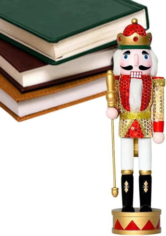 Marke: Generisch Nussknacker-Figuren, 35, 6 cm, Holz, Weihnachtsfigur, Schreibtisch-Ornament — Weihnachtsdeko