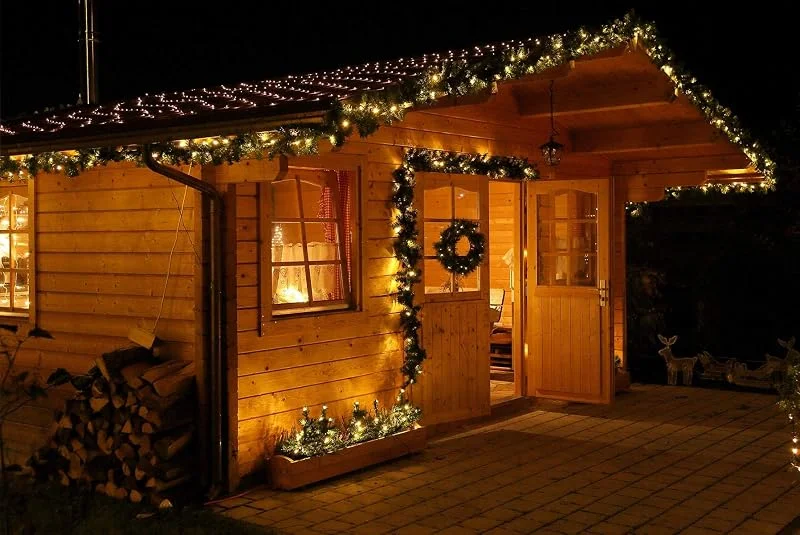 Besuche den Gartenpirat-Store Gartenpirat Künstliche Tannengirlande 2, 7 m mit 40 LEDs warmweiß — Weihnachtsdeko