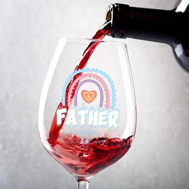 Marke: Rimego Weingläser 2er Set, Promoted to Father Rotweinglas 325 ml individuelle Weingeschenke für Frauen und Männer zum Geburtstag, Weihnachten und besonderen Anlässen — Wein und Festtafel