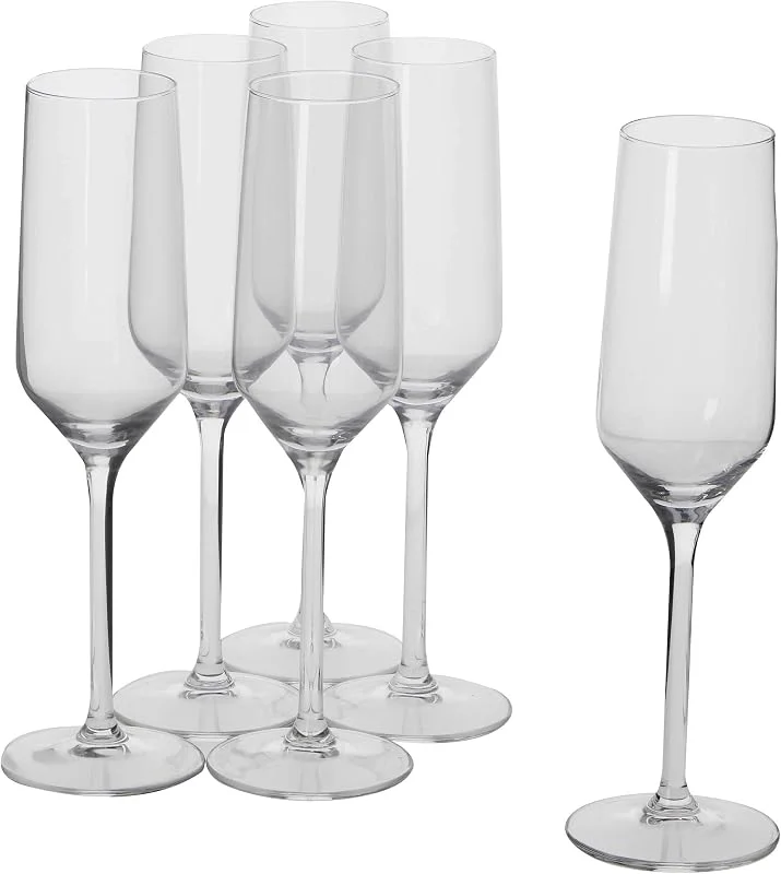 Besuche den alpina-Store alpina Sektgläser - 220 Milliliter - 6 Stück – Transparent — Wein und Festtafel