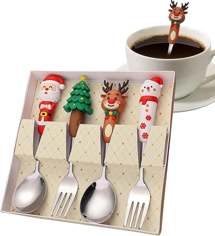 Marke: Genérico Weihnachtsbesteck-Set, Weihnachtsgeschirr-Set, Gabeln u — Advent und Tisch