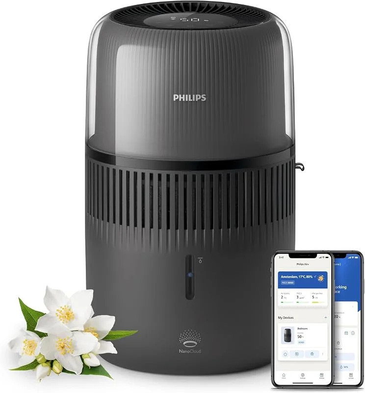 Besuche den PHILIPS-Store Philips Verdunstungsbefeuchter 5000, Schwarz, für Räume bis 45 m2 — Luftbefeuchter