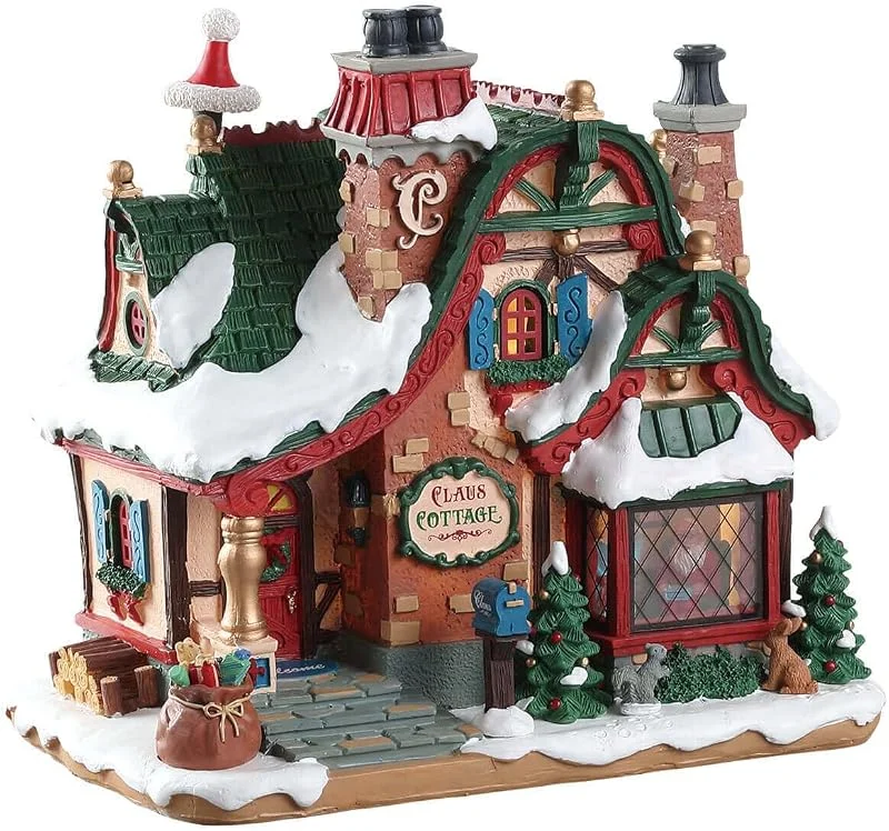 Marke: Lemax Lemax 75292 - The Claus Cottage - Weihnachtshütte - NEU 2018 - Santas Wonderland - Beleuchtetes LED Porzellan Haus, Weihnachtshaus - Dekoration, Weihnachtsdeko - Weihnachtswelt, Weihnachtsdorf