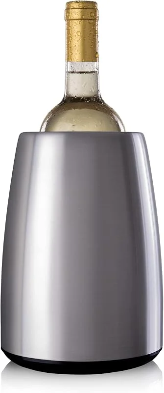 Besuche den Vacu Vin-Store Vacu Vin Weinkühler & Sektkühler Edelstahl – Weinkühler Manschette mit Kühlakku – Flaschen Kühler – Weinflaschenkühler – Flaschenkühler Outdoor – Getränkekühler – Sektkübel Alternative — Wein und Festtafel