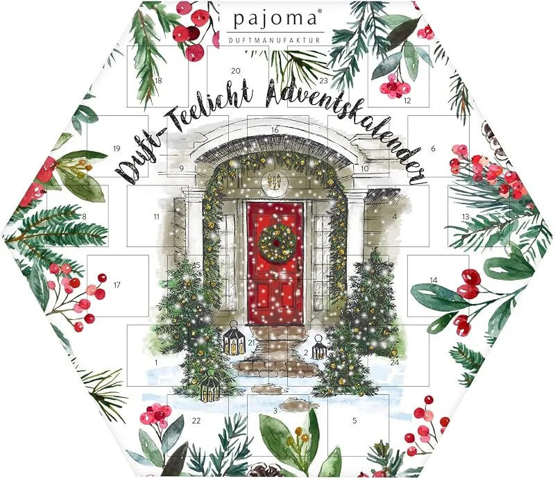 Besuche den pajoma-Store Pajoma® Adventskalender Kerzen 2026, Teelicht Adventskalender, Duftkerzen — Kerzenlicht Abendessen