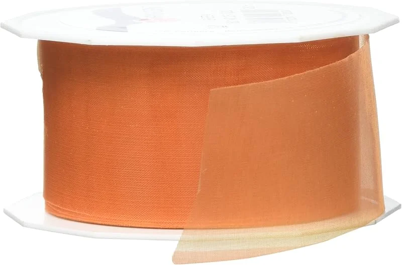 Besuche den PRÄSENT-Store PRÄSENT C.E. Pattberg Sheer Organzaband orange, 25 m Geschenkband zum Einpacken von Geschenken, 40 mm Breite, Zubehör zum Dekorieren & Basteln, Dekoband — Geschenkverpackung