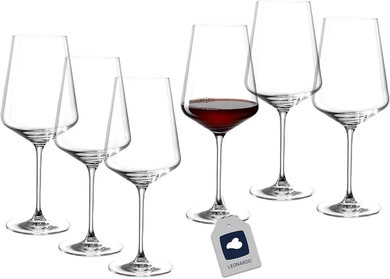 Besuche den LEONARDO HOME-Store LEONARDO HOME Rotweingläser PUCCINI (6er Set) • Kratzfeste Weingläser (750 ml) • Spülmaschinenfest & Langlebig • Zeitlose Gläser für Rotwein • Modernes Design • Rotwein-Glas Puccini • 069554 — Wein und Festtafel