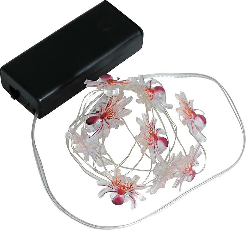 Marke: FIESTAS GUIRCA FIESTAS GUIRCA Elektrische Lichterkette mit 10 batteriebetriebenen LEDs (120 cm), Dekoration für Halloween und Themenpartys, ideal für Beleuchtung und gruselige Umgebungen — Weihnachtsbeleuchtung