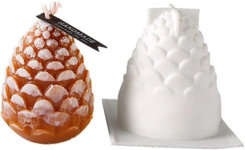 Marke: Generisch 3D-Tannenzapfen-Silikonformen, große Weihnachts-Tannenzapfenform, Obstform, Zucker, Süßigkeiten, Gelee, Backgeschirr, Pralinenform (1 Mulde) — Weihnachtskueche