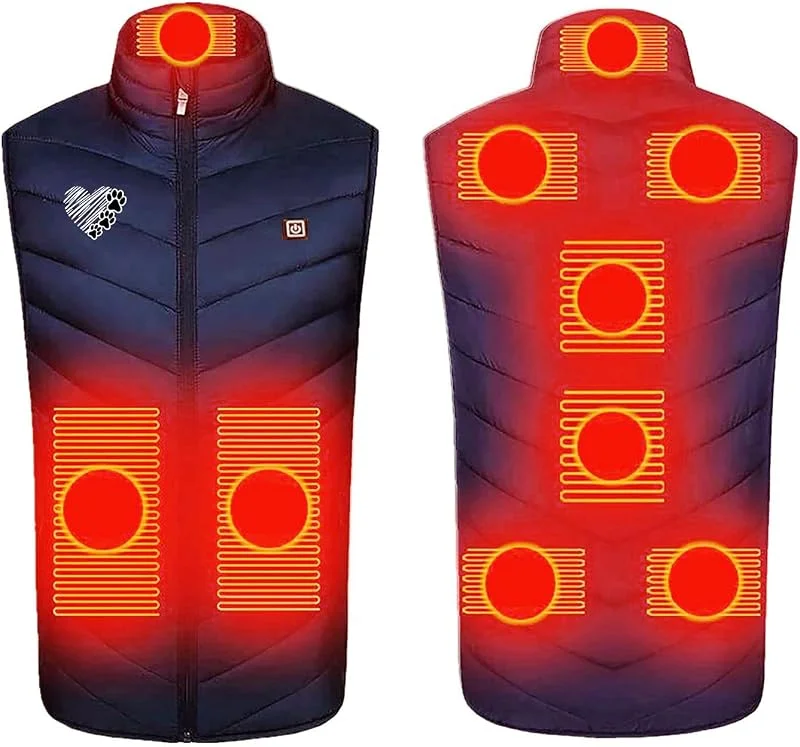 Marke: Zeiayuas Zeiayuas Beheizbare Weste Damen Herren Warm Winter Heizweste Unisex 9 Zonen Heizung 3 Temperaturregler Beheizte Weste Beheizbare Jacke Leichte Wärmeweste Stehkragen Heizjacke Warme Dicke Heated Vest — Heizkleidung