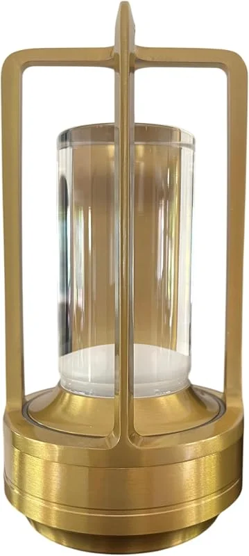Besuche den Warmpi-Store LED Tischlampe Kabellos – Moderne Akku Tischleuchte Dimmbar mit Touch-Steuerung – 3 Lichtmodi & Stufenloses Dimmen – USB-C Wiederaufladbar – Lampe für Restaurant, Garten & Schlafzimmer (Gold) — Kerzenlicht Abendessen