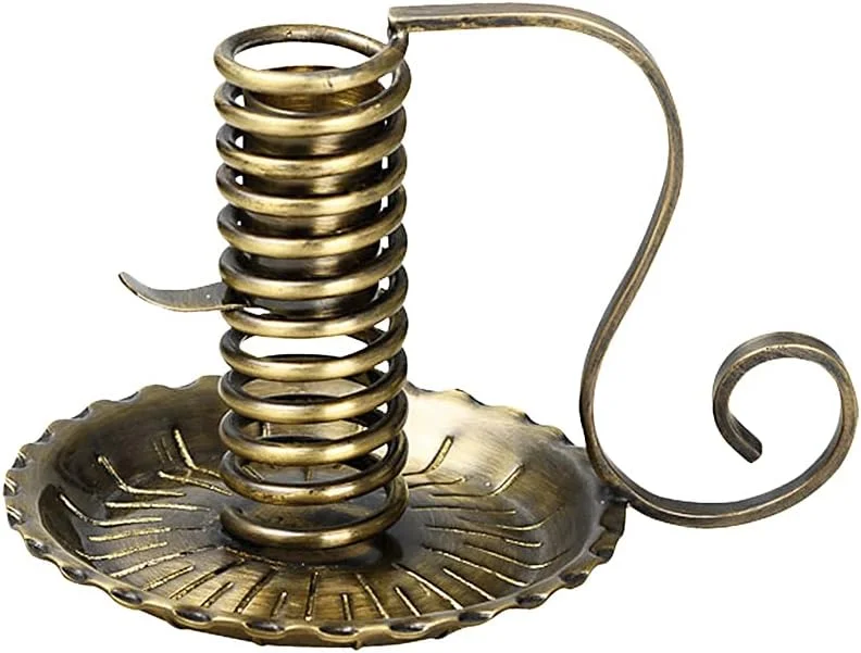 Besuche den NKlaus-Store NKlaus antiker Messing-Spiral-Leuchter, Höhe 12cm, Kerzen Ø 2-2, 5cm — Kerzenlicht Abendessen