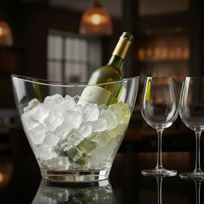 Besuche den BARCRAFTERS-Store Flaschenkühler BARCRAFTERS 1-2 Flaschen, glasklare Optik, Weinkühler, Sektkühler, Party — Wein und Festtafel