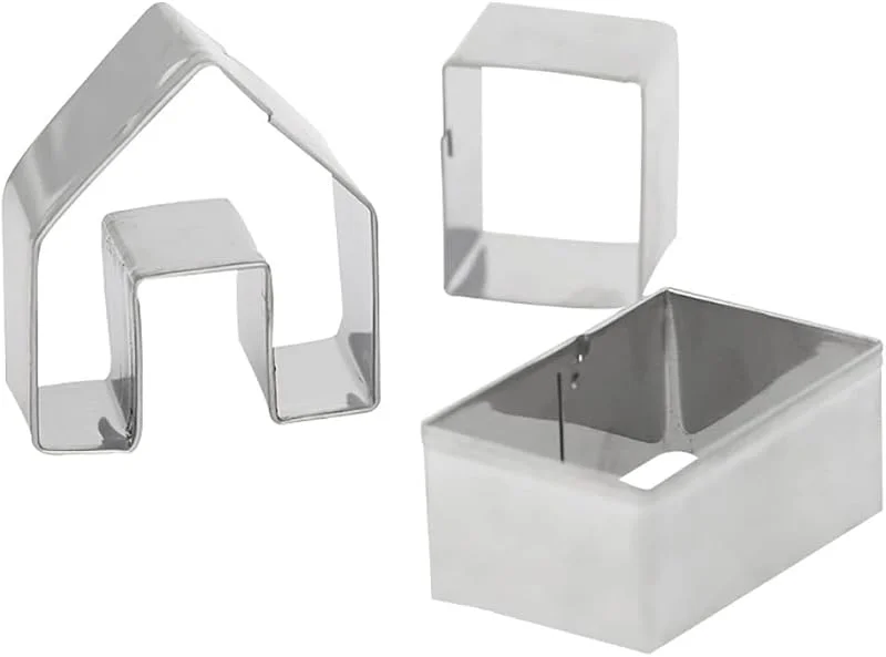 Marke: Dorccsi Lebkuchenhaus-Ausstechform, 3-teilig, Edelstahl-Metall-Backformen, kleines Lebkuchenhaus-Set, Weihnachtshaus-Backform, Lebkuchen-Set, Lebkuchenmann-Ausstechformen, Lebkuchen-Ausstechform, Lebkuchen — Weihnachtskueche