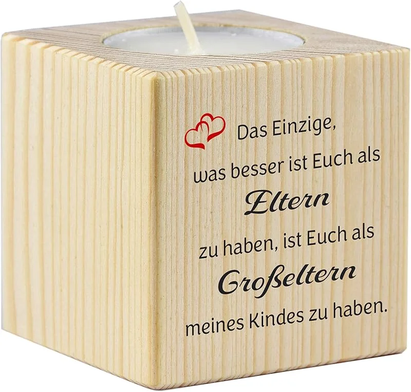 Besuche den geschenke-fabrik.de-Store Teelichthalter aus Holz mit dem Druck Das Einzige was Besser ist Euch als Eltern zu haben... - als Geschenk zu Weihnachten — Advent und Tisch