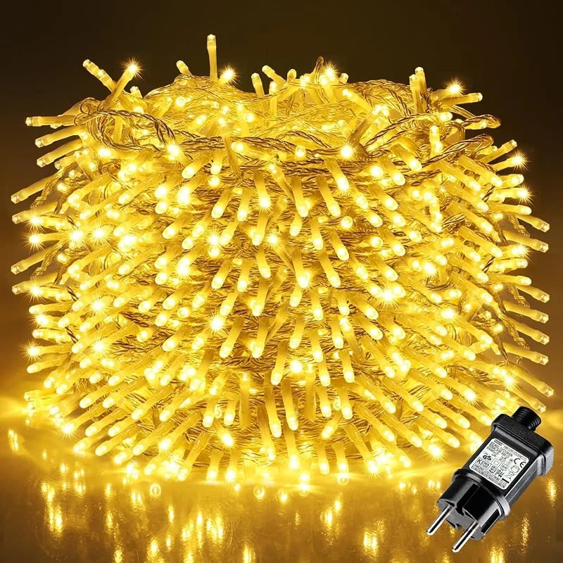 Marke: LEDYA Lichterkette Aussen, LEDYA 30M 300 LED Lichterkette Strom Warmweiß mit 8 Modi und Speicherfunktion, Wasserdichte IP44 für Balkon, Garten, Geländer, Weihnachten, Innen, Außen Dekoration — Weihnachtsbeleuchtung