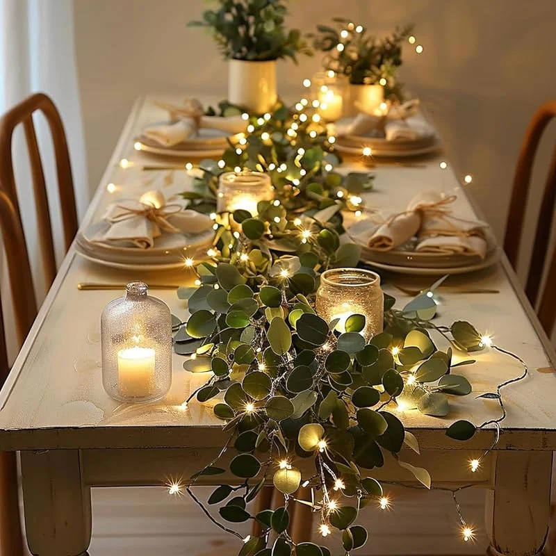 Marke: Generisch Generisch 180 cm Lange Lichterkette Mit Olivenranken, Künstliches Grün Mit Lichtern Für Schlafzimmer, Wohnzimmer, Hochzeit, Weihnachten, Innen- Und Außenbereich — Weihnachtsbeleuchtung
