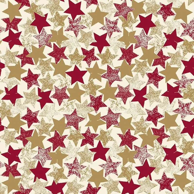 Marke: Mank GmbH Airlaid Tischdecken Mitteldecken 80 x 80 cm 20 Stück Einmal-Tischdecke für Gastronomie Perfekt für Weihnachten, Weihnachtstischdecke Levi Sterne Bordeaux, Creme und Gold — Küche & Haushalt