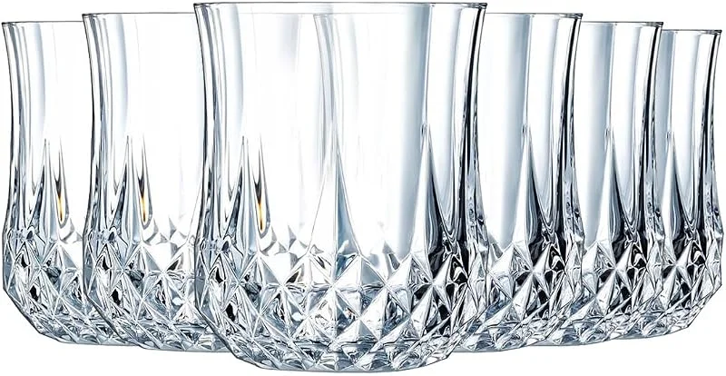 Marke: Cristal d'Arques Cristal d'Arques Paris Longchamp Champagnerflöten, 14 cl, glänzend, transparent und hochresistent, in Frankreich hergestellt, Q7341, Durchsichtig, 6 Stück (1er Pack) — Wein und Festtafel