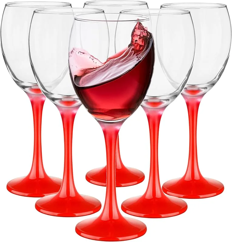 Besuche den Glasmark KROSNO 1992-Store Glasmark Krosno Weinglas Rotwein Weingläser Set Gläser Für Rotwein Weisswein Rotweinglas Rotweingläser Weissweingläser Wein Kelch Glas Spülmaschinenfest Rot 6 x 300 ml — Wein und Festtafel