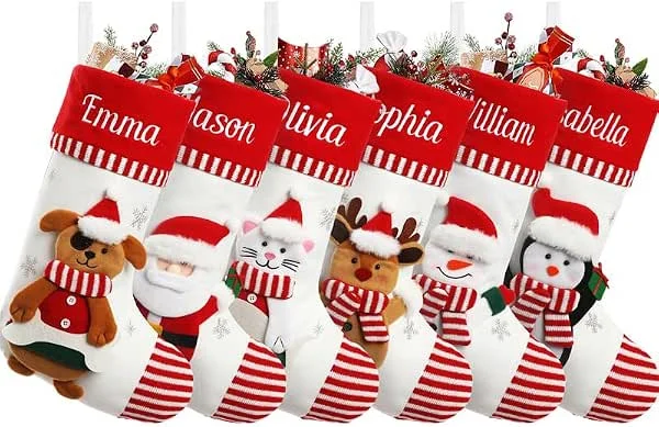 Besuche den Heflashor-Store Weihnachtsstrumpf Personalisiert mit Namen & Motiv Heißtransfer 46 cm groß — Weihnachtsdeko