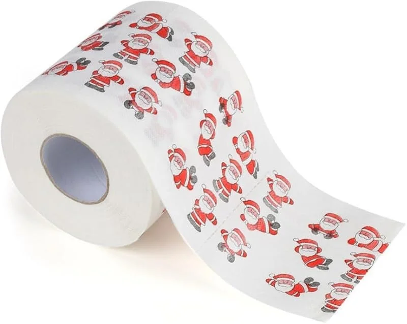 Marke: Hilai Weihnachts Toilettengewebe, Weihnachts Toilettenrolle Papier Haus Santa Claus Bad Toilettenrolle Papier Weihnachtslieferungen Weihnachts Dekor Tissue Weihnachtszubehör — Geschenkverpackung