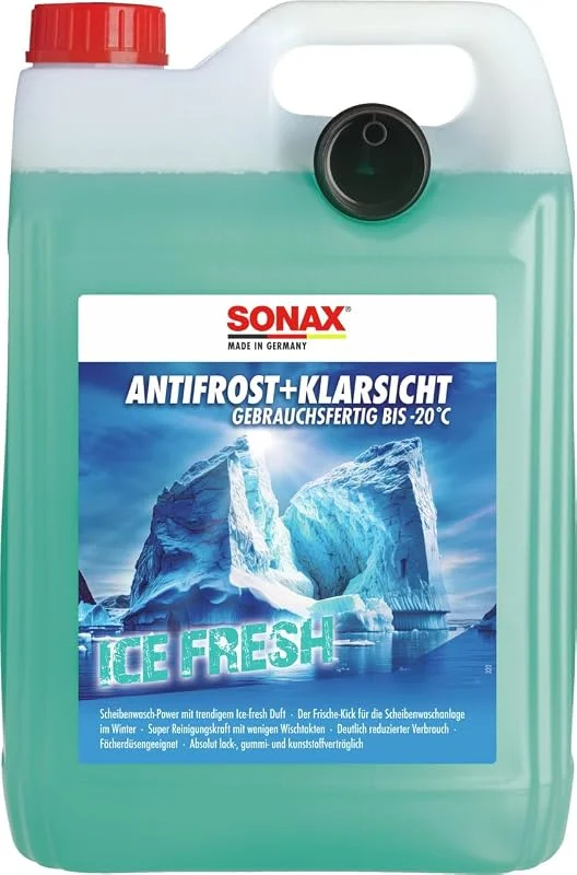 Besuche den SONAX-Store SONAX AntiFrost+KlarSicht IceFresh Gebrauchsfertig bis -20° C (5 Liter) schneller, schlierenfreier & effektiver Scheibenreiniger für den Winter, Art-Nr. 01335410 — Hautpflege