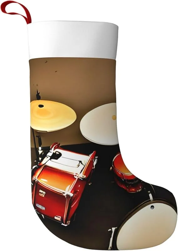 Marke: HTTUP Trommel-Set, Standarddruck, 45 cm, Weihnachtsstrümpfe, Weihnachtsbaum-Dekoration, Neuheit, Füllung, Weihnachtsstrümpfe — Weihnachtsdeko