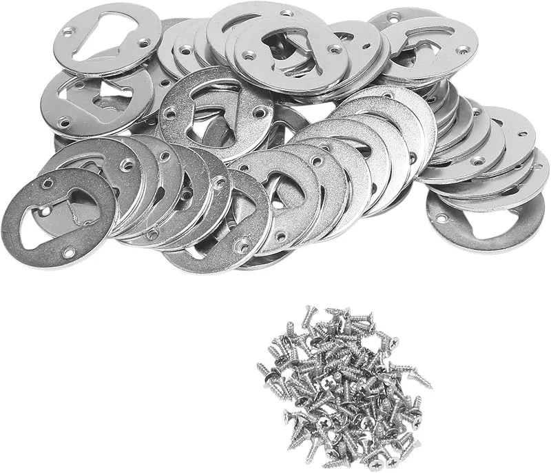 Marke: Simpls 50 Set Flaschen öFfner Einsatz, Rostfreier Rund DIY Flaschen ÖFfner Hardware Kit Hardware Teile Versorgung mit Schrauben — Wein und Festtafel