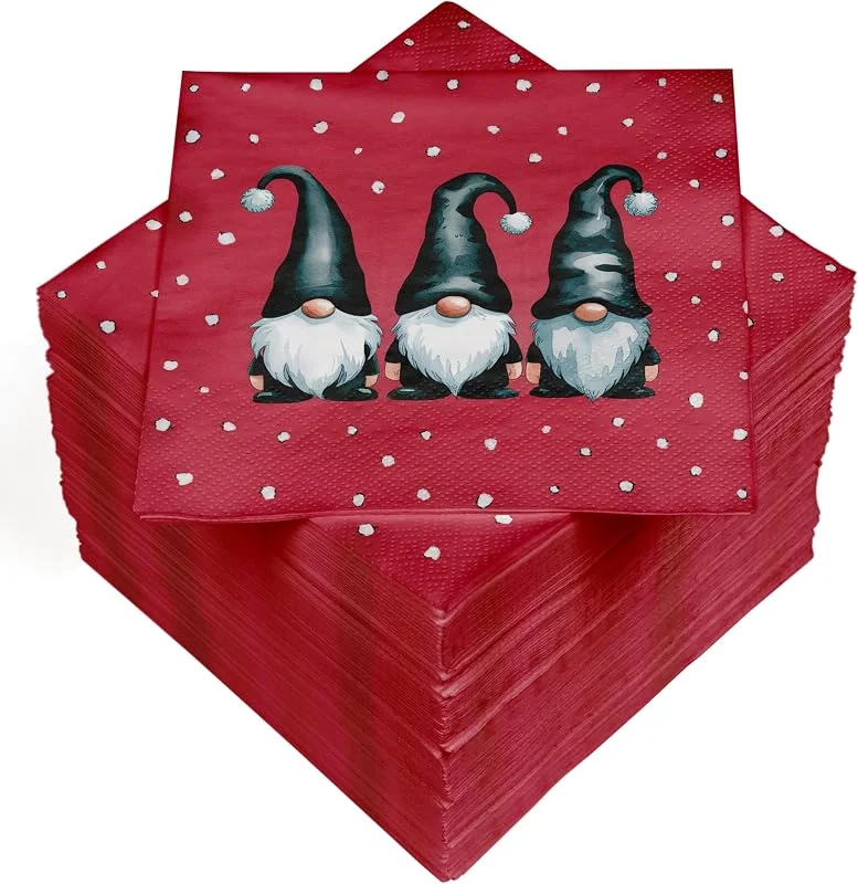Besuche den Heku-Store HEKU 100 Servietten, 3-lagig, 33x33cm, Weihnachtswichtel I Saugstark und praktisch verpackt I Breite Auswahl I Ideal für besondere Anlässe — Advent und Tisch
