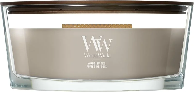 Besuche den WoodWick-Store WoodWick Duftkerze, Ellipse Kerze, Wood Smoke, Perfekte Geschenke für Frauen — Kerzenlicht Abendessen