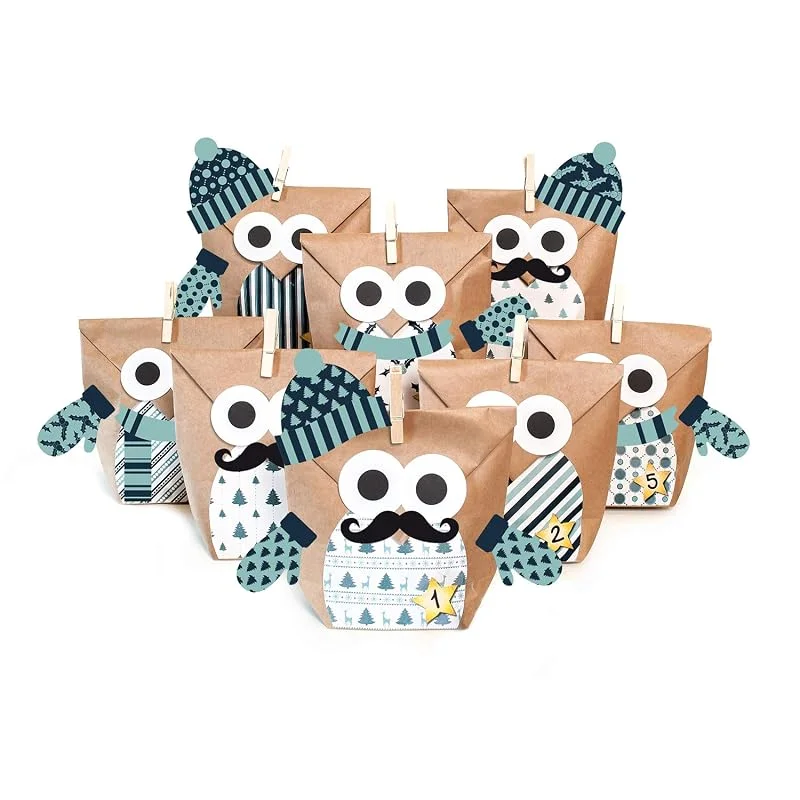 Besuche den pajoma-Store BASTELSET "CHRISTMAS OWL BLUE", 24 Stück — Advent und Tisch