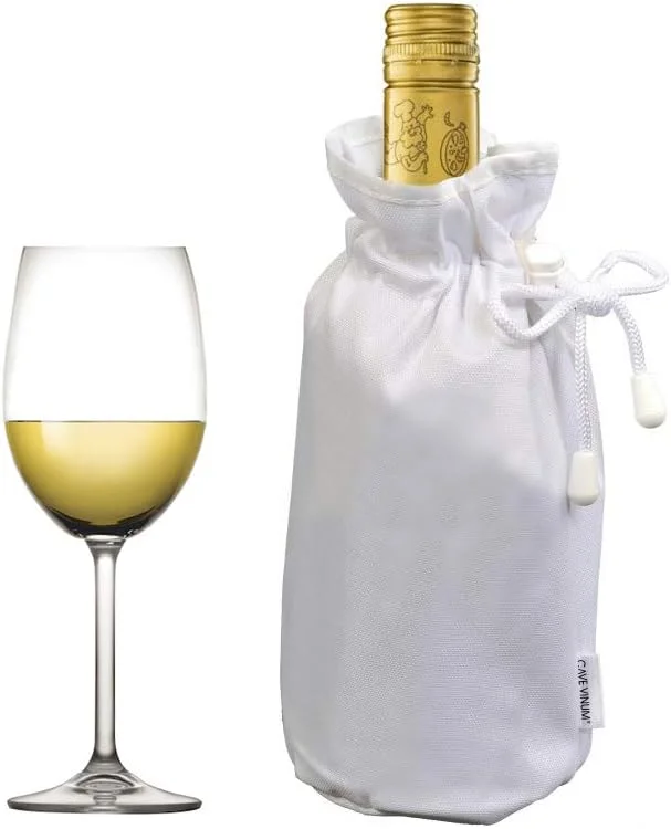 Marke: Cave Vinum Cavevinum Weinflaschen-Kühler, verstellbar, mit Reißverschluss Hergestellt aus hochwertigem Nylon und luftdichtem Verschluss. 26x17, 5 mm weiß — Wein und Festtafel