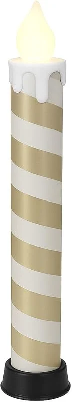 Besuche den BURI-Store LED Kerze 83 cm Gold Outdoor Weihnachtskerze Timer Garten Stimmungslicht — Kerzenlicht Abendessen