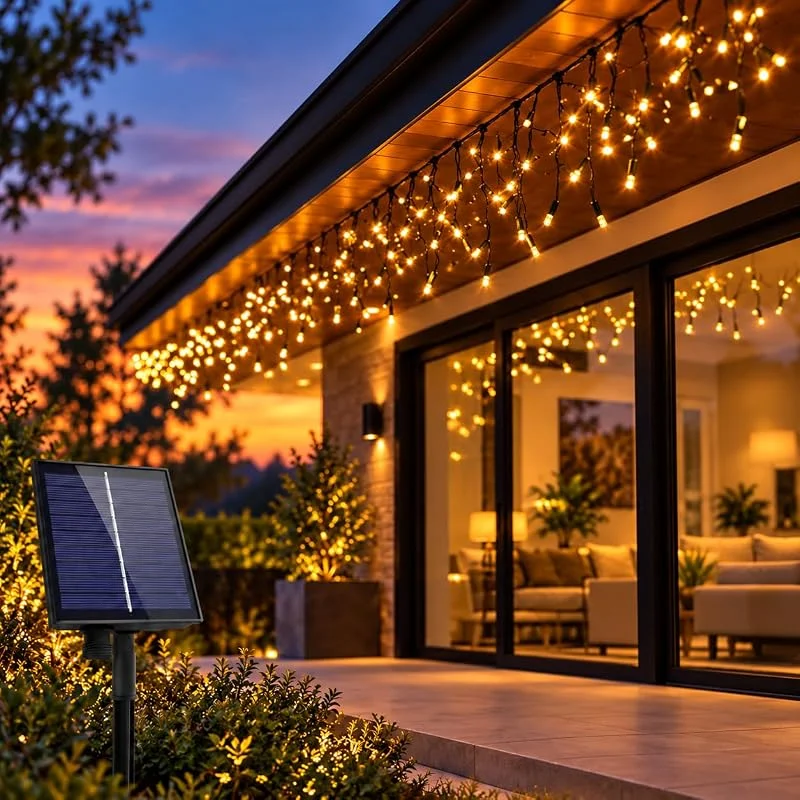 Marke: Kidsgigglz Lichterkette Außen Solar, 50m 500 LED Warmweiß, Solarbetrieben mit Akku & USB, 8 Modi Speicherfunktion, IP44 Wasserdicht Lichterketten für Garten Party Balkon Hochzeit Weihnachten — Weihnachtsbeleuchtung