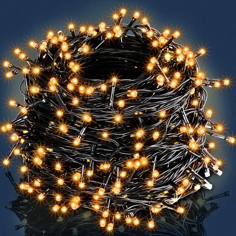 Besuche den Monzana-Store Monzana® Lichterkette 400 LED 40m Innen Außen IP44 Stecker 5 Zuleitung Leuchtkette Weihnachten Weihnachtsbeleuchtung Weihnachtsdeko Girlande Warmweiß